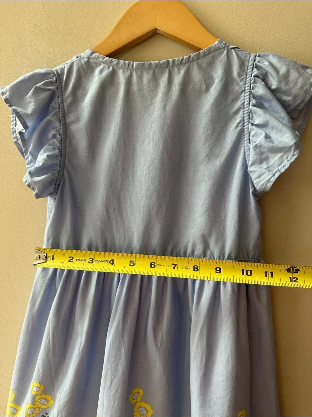 Picapino Blue Floral Button Lightweight Cap Sleeve Dress Size 6